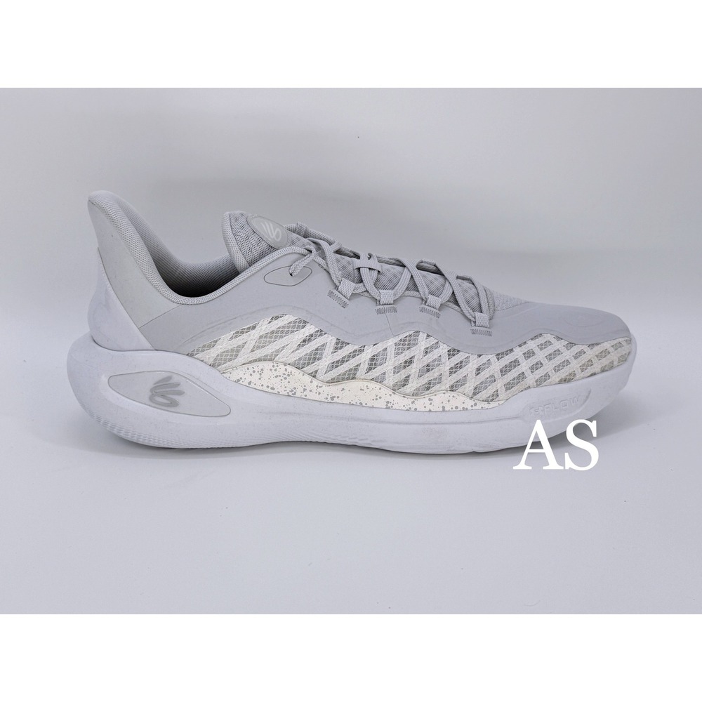 Under Armour Curry 11 Team Men's 18 White Grey Basketball Shoes 3027637-101
